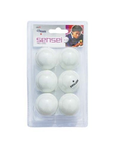 Pack de 6 pelotas Ping Ping Sensei 1 estrella